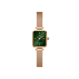 ساعت دنیل ولینگتون مدل QUADRO MINI MELROSE EMERALD رزگلد