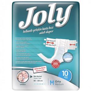 پوشینه چسبی بزرگسال چسبی جولی مدل Medium بسته بندی 10 عددی Joly Medium Adult Protective Diaper 10Pcs