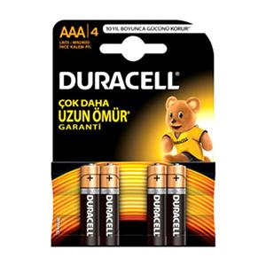 باتری نیم قلمی دوراسل مدل LR03 بسته 4 عددی Duracell LR03 AAA Battery Pack OF 4