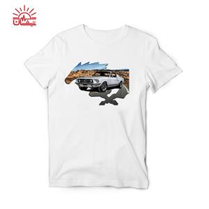 تیشرت اسپان سفید FORD MUSTANG