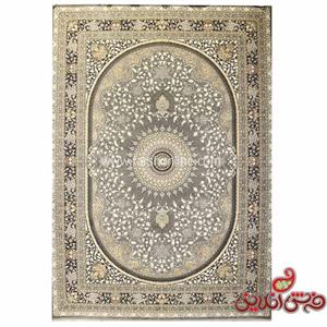 فرش زمرد مشهد برجسته طرح 23005 آبی