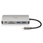 مبدل برند D-link مدل DUB-M910 تبدیل Type-C به SD-MicroSD-VGA-HDMI-LAN