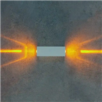 چراغ دکوراتیو دو طرفه خطی مستطیل زمرد نور (رنگ پایه/2.5w*2) کد 131