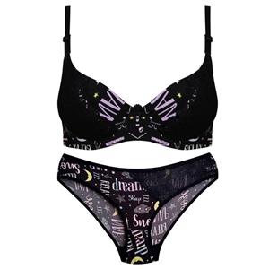 ست شورت و سوتین زنانه پانیذ مدل فنردار دکلته پوش آپ کد ۴۶۸۹-۶