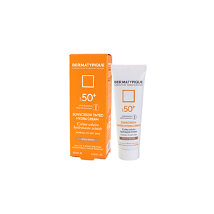 کرم ضد آفتاب بژ طلایی درماتیپیک با SPF 50 مناسب پوست خشک Dermatypique Tinted Sun Screen Cream For Normal To Dry Skin 