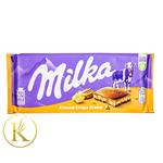 شکلات تابلت میلکا با مغز بادام کریسپی (100 گرم) milka