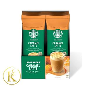 قهوه فوری استارباکس starbucks مدل کارامل لاته caramel latte پک 10 ساشه ای