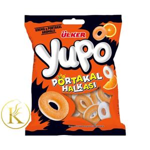 پاستیل حلقه ای شکری یوپو اولکر با طعم پرتقال (70 گرم) yupo ulker