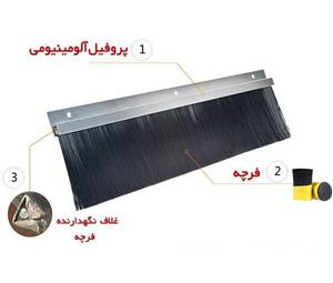 پروفیل آلومینیومی فرچه بطول (فرچه هوابندی ) دورمت doormat کد A29