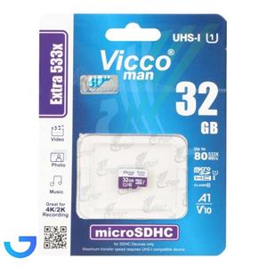 کارت حافظه MicroSDHC ویکومن مدل UHS I U1 Class 10 Extra 533X ظرفیت 32 گیگابایت 