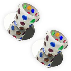 قاب چراغ هالوژن مدل دکوراتیو طرح کریستال پایه G4 کد G11 بسته 2 عددی