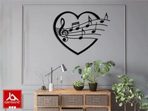 قاب دیواری فلزی طرح قلب موزیکال کد 38