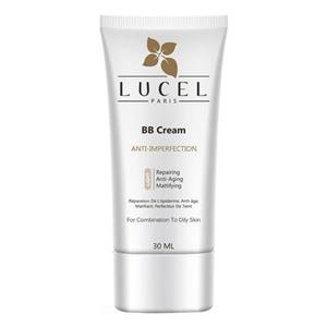 ب کرم لوسل رنگ روشن مناسب پوست چرب اکنه ای Lucel BB Cream Light For Oily Skin 