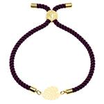 دستبند طلا 18 عیار زنانه الن نار مدل طرح برگ ELN101284