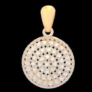 آویز گردنبند طلا 18 عیار زنانه طلای مستجابی مدل گرد تراش آوا کد71 