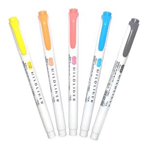 ماژیک علامت گذار 5 رنگ زبرا مدل MILDLINER طرح (Friendly Colors (New Colors