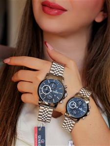 ست ساعت مردانه و زنانه جنرال طرح کرنو موتور ژاپن ضدآب رنگ ثابت قفل کیفیت عالی کد 2115202