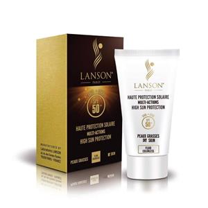 کرم ضد افتاب پوست خشک بدون رنگ لانسون Lanson 