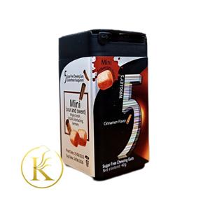 آدامس بدون قند فایو قوطی با طعم دارچین (40 گرم) Five