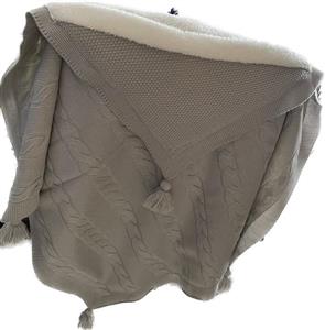 پتو بافت خزدار کلاهدار