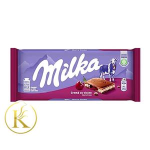 شکلات تابلت میلکا با مغز آلبالو و خامه (100 گرم) milka 