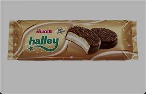 بیسکوییت با روکش شکلاتی و مغز مارشمالو 240 گرم هالی اولکر ulker HALLEY 