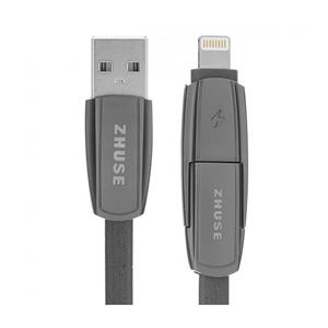 کابل شارژ دوکاره Zhuse 2 In 1 USB Cable ZS-DC-033A 