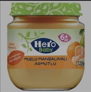 پوره مخلوط میوه نارنگی، موز و گلابی هرو بیبی Hero Baby 125gr