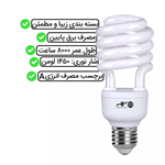 لامپ ال ای دی کم مصرف مدل24 وات شمسه مصرف انرژی A