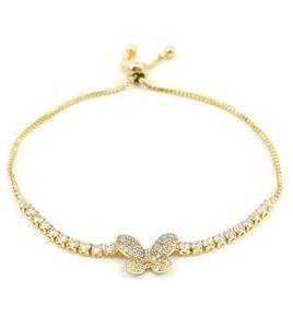 دستبند ژوپینگ طرح پروانه طلایی 