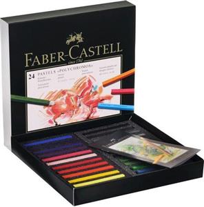 پاستل گچی 24 رنگ فابر کاستل مدل Polychromos Faber-Castell Polychromos 24 Color Pastel Crayon