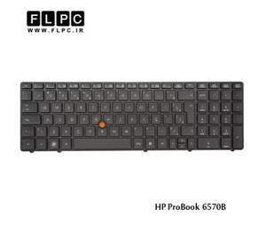 کیبورد لپ تاپ اچ پی HP ProBook 6570B مشکی-با موس-سه پیچ -فلت 9 سانتی
