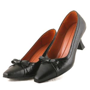 کفش پاشنه دار زنانه چرم مدل کلوئه کد 648-CLP