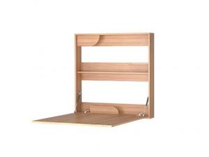 میز تحریر تاشو ساده دیواری مربعی قفسه دار MT248