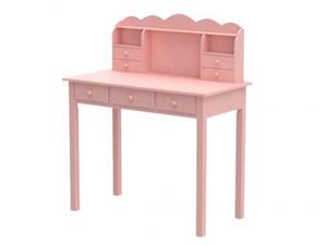 میز تحریر دخترانه صورتی کتابخانه دار چوبی M230