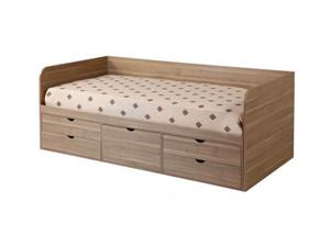 تخت خواب یک نفره اسپرت لبه دار و کشودار BS903