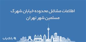 اطلاعات مشاغل محدوده خیابان شهرک مسلمین شهر تهران