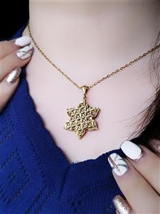 گردنبند زنانه طلاروس مدل گل کد RS-1413