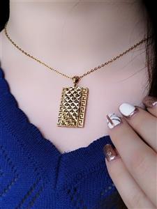 گردنبند زنانه طلاروس مدل مستطیل کد RS-1742