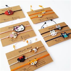 M0139 _ دستبند کیتی، فرشته، خرگوش، خفاش، جغد، میکی موس، سگ و مرد عنکبوتی ( منجوق میوکی )