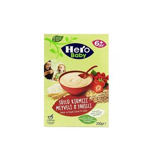 غذای کمکی هشت غله همراه توت فرنگی و تمشک هرو بیبی Hero Baby