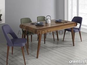 میز ناهار خوری کشو دار لبه گرد