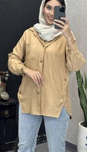 مانتو بغل دکمه هلالی کد 37