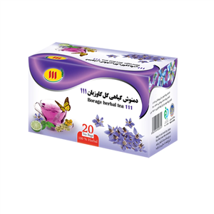 دمنوش گیاهی گل گاو زبان 111 بسته بندی 20 عددی