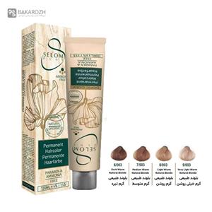 رنگ مو بدون امونیاک سلوم (Selom Plus) سری طبیعی گرم
