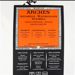 مقوا آرچ آبرنگ راف 185 گرم (arches rough) سایز 28*38 سانت بسته 4 عددی