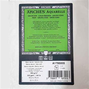 مقوا آرچ آبرنگ کلدپرس 300 گرم (arches coldpressed) سایز 28*38 سانتیمتر بسته 4 عددی