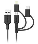 کابل تبدیل USB به Iphone Lightning و Type C و Micro USB انکر 321 A8436