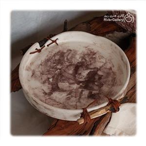سینی دست ساز سرامیکی خاک و ریشه