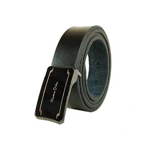 کمربند چرم طبیعی مردانه تک لایه گاومیش با سگک پلاکی K35PA8
